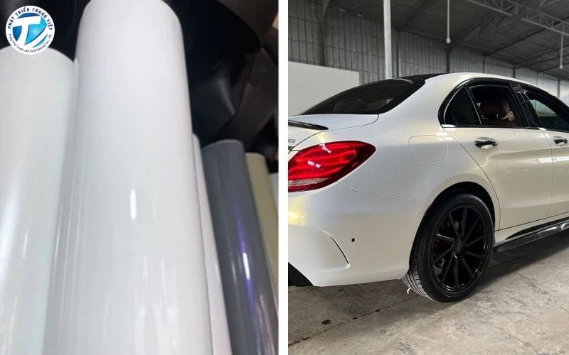 Decal ô tô trắng sữa dày 140gr hãng OKE Manh Dinh